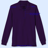 Educated Uniforms Boys 4-20 Long Sleeve Pique Polo Shirt