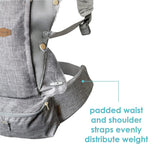 JJ Cole Peek 5-in-1 Position Convertible Baby Carrier, Travel-Friendly and Packable, Convenient Carr