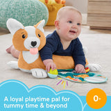 Fisher-Price Baby Tummy Time Toys, 3-in-1 Plush Puppy Wedge