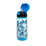 Nuby 2-Pack Kid’s Printed Flip-it Active Water Bottle with Push Button Cap and Soft Straw - 18oz