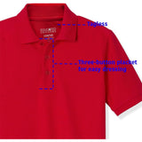 Educated Uniforms Boys 4-20 Short Sleeve Pique Polo Shirt, 3-Pack