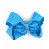Crystal Collection 7 Inch Grosgrain Hair Bow Clip For Woman And Girls