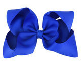 Crystal Collection 7 Inch Grosgrain Hair Bow Clip For Woman And Girls