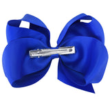 Crystal Collection 7 Inch Grosgrain Hair Bow Clip For Woman And Girls
