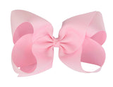Crystal Collection 7 Inch Grosgrain Hair Bow Clip For Woman And Girls