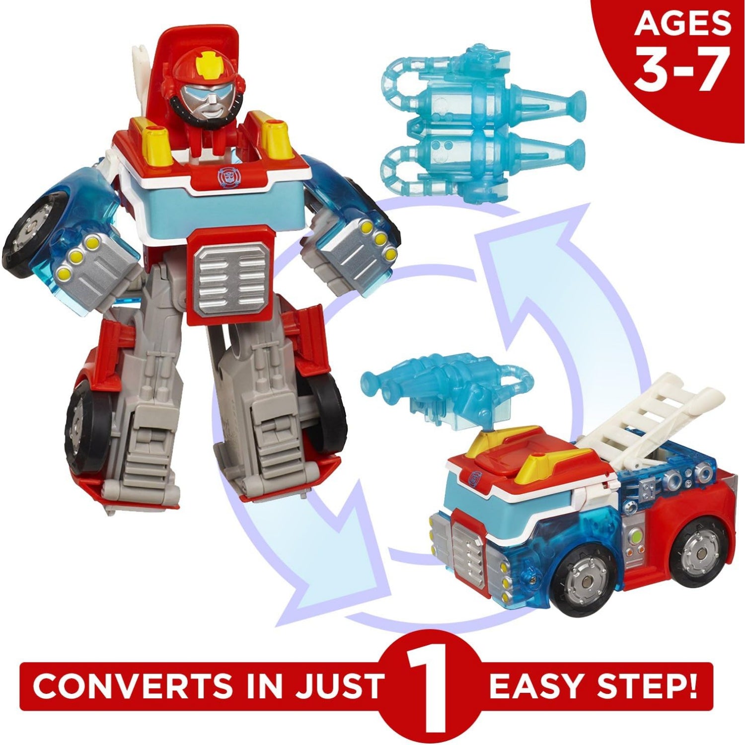 Playskool Transformers Heroes Rescue Bots Energize Heatwave The Fire Bot Converting Toy Robot Action