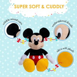 Disney Mickey Mouse Stuffed Animal Plush Toy with Jingler and Crinkle, 14 Inches