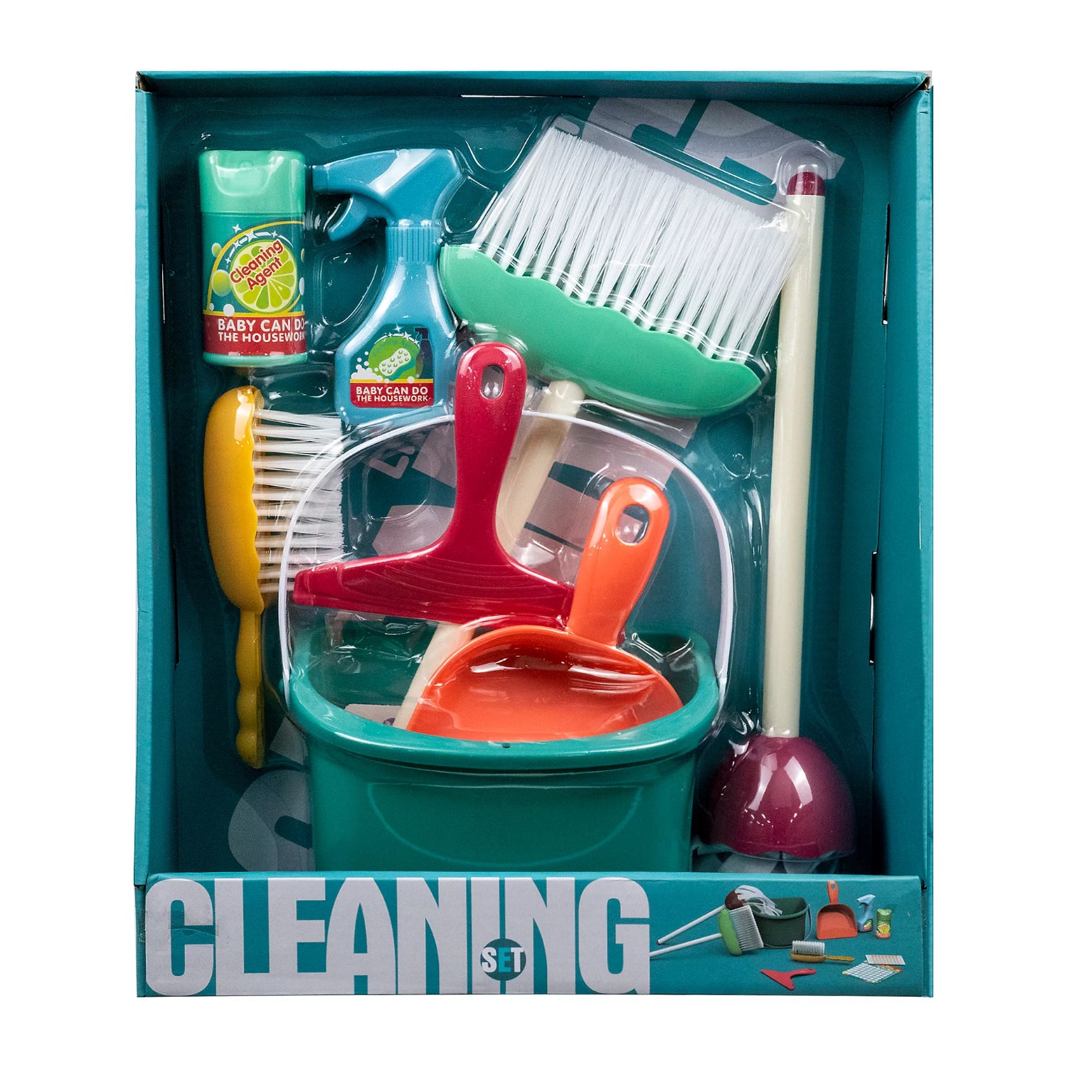 Lollipop 10pc Tidy-Up Cleaning Playset - Pretend Play Kit
