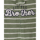 Carters Boys 0-9 Months Little Brother Zip-Up Fleece Sleep & Play Pajama