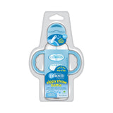 Dr. Brown's Milestones Narrow Sippy Straw Bottle, Spill-Proof with 100% Silicone Handles and Weighted Straw, 8 oz/250 mL, 6m+