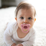 Dr. Browns HappyPaci 100% Silicone Baby Pacifier, Contoured One-Piece Design, 0-6m, BPA-Free, 3 Pack