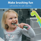 Dr. Browns Toddler 2-Pack Toothbrush, Dinosaur, Green and Orange