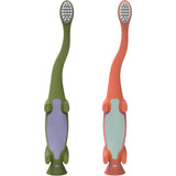 Dr. Browns Toddler 2-Pack Toothbrush, Dinosaur, Green and Orange