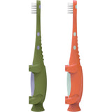 Dr. Browns Toddler 2-Pack Toothbrush, Dinosaur, Green and Orange