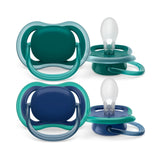 Philips Avent Ultra Air Pacifier - Breathable Baby Pacifiers for Babies Aged 6-18 Months, BPA Free with Sterilizer Carry Case