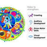 Lamaze Captain Calamari Spin and Explore Baby Gym Activity Center - Baby Tummy Time Play Mat