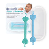 Dr Talbots Baby Safe Nose and Ear Cleaner Set with Hygienic Travel Case, Gentle Dual-Ended Easy Mucus and Wax Remover Tool, 2 Pack, Neutral Colors