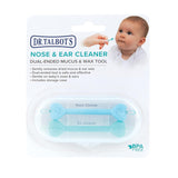 Dr Talbots Baby Safe Nose and Ear Cleaner Set with Hygienic Travel Case, Gentle Dual-Ended Easy Mucus and Wax Remover Tool, 2 Pack, Neutral Colors