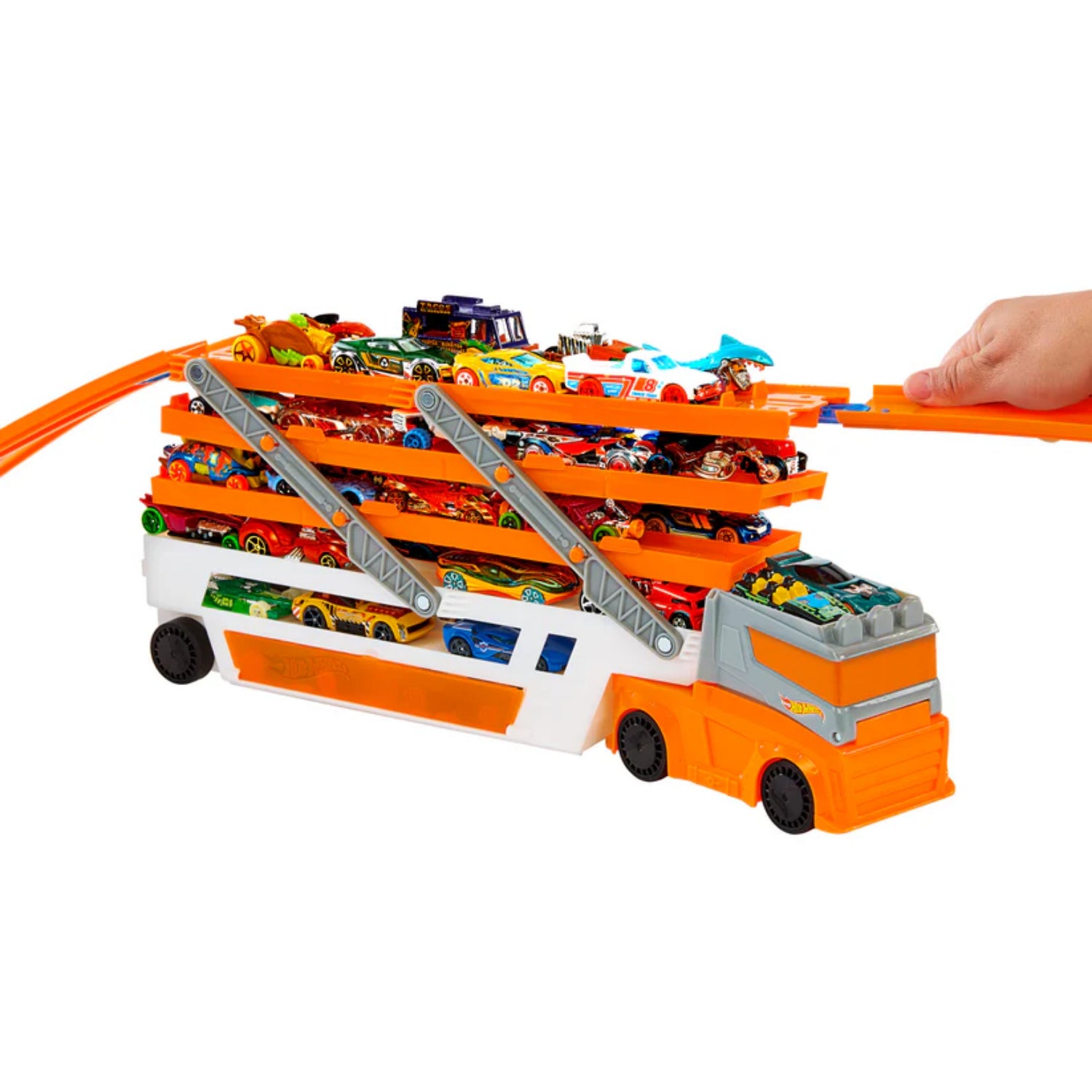 Mattel Hot Wheels Mega Hauler with 4 Vehicles – S&D Kids