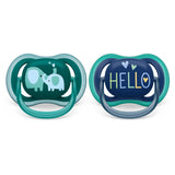 Philips Avent Ultra Air Pacifier - 2 Pack - Light, Breathable Baby Pacifiers for Babies Aged 18 Months Plus, BPA Free with Sterilizer Carry Case