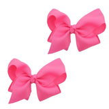 Crystal Collection Girls 2-Pack, 3'' Grosgrain Bow with Alligator Clip Closure