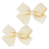 Crystal Collection Girls 2-Pack, 3'' Grosgrain Bow with Alligator Clip Closure