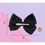 Crystal Collection Girls 2-Pack, 3'' Grosgrain Bow with Alligator Clip Closure