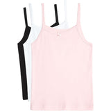 Cyndeelee Girls 2-14 Cotton Camisoles, 3-Pack