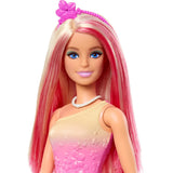 Barbie Royal Doll with Pink & Blonde Fantasy Hair, Colorful Accessories, Pink Ombre Bodice & Butterfly-Print Skirt