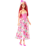 Barbie Royal Doll with Pink & Blonde Fantasy Hair, Colorful Accessories, Pink Ombre Bodice & Butterfly-Print Skirt