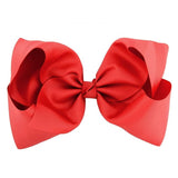 Crystal Collection 7 Inch Grosgrain Hair Bow Clip For Woman And Girls