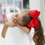 Crystal Collection 7 Inch Grosgrain Hair Bow Clip For Woman And Girls