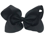 Crystal Collection 7 Inch Grosgrain Hair Bow Clip For Woman And Girls