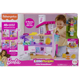 Fisher-Price Little People Toddler Toy Barbie DreamHouse Playset with Music Lights & Figures for Pretend Play Kids Ages 18+ Months