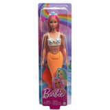 Mattel Barbie Mermaid Doll with Pink Fantasy Hair & Headband Accessory, Toy with Starfish-Inspired Bodice & Soft Orange Tail