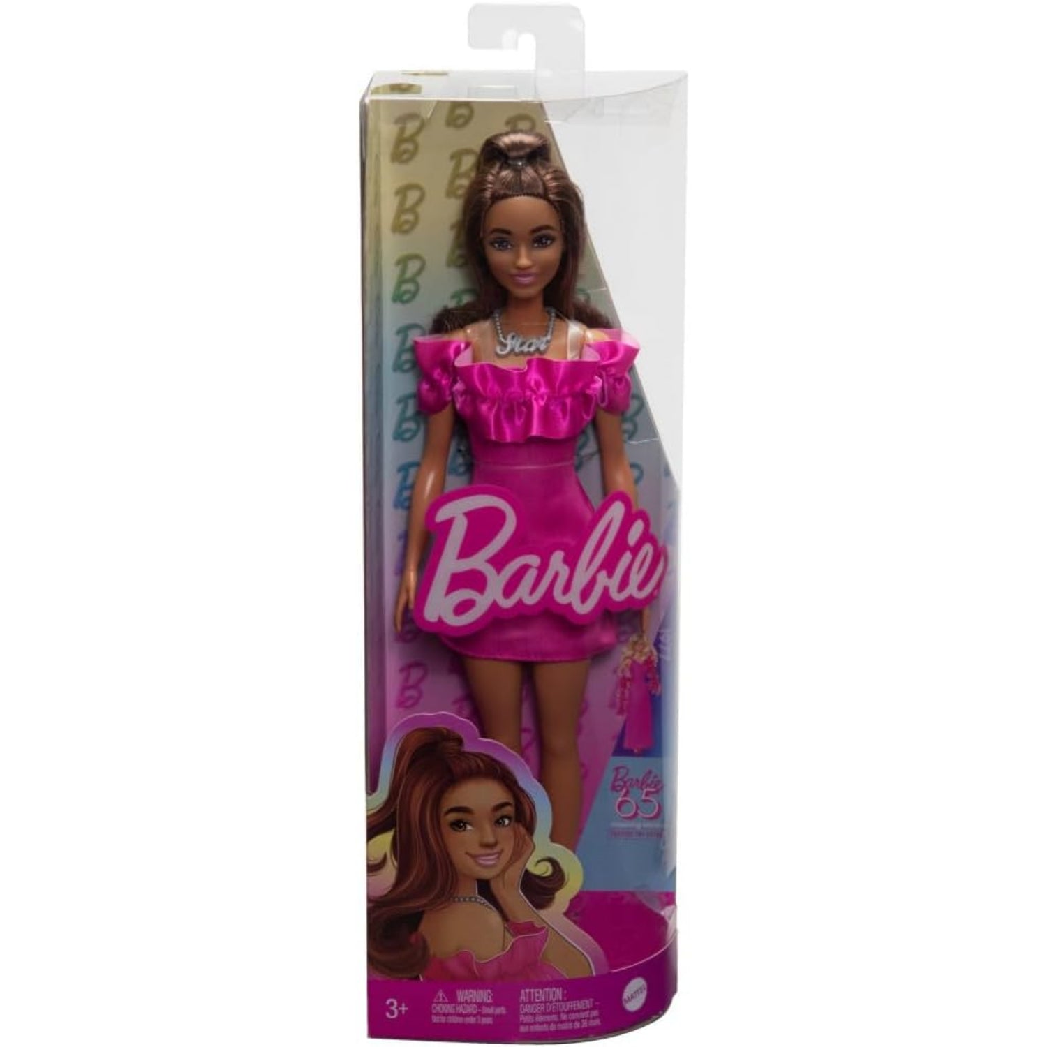 Mattel Barbie Fashionistas Doll Brown Wavy Hair Half-Up Half-Down & Pi S&D Kids Mattel Barbie Fashionistas Doll Brown Wavy Hair Half-Up Half-Down & Pi S&D Kids