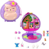 Mattel Polly Pocket Dolls and Playset, Hedgehog Coffee Shop Compact with 2 Micro Dolls & 10 Accessories