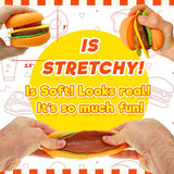 Ja-Ru Foodie Fusion Play Burger Deluxe Squishy Toy Smushy Make Your own Patty