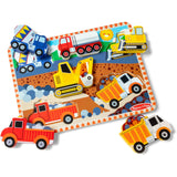 Melissa & Doug Construction Vehicles Wooden Chunky Puzzle (6 pcs)