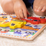Melissa & Doug Construction Vehicles Wooden Chunky Puzzle (6 pcs)