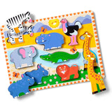 Melissa & Doug Safari Wooden Chunky Puzzle (8 pcs)
