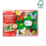 Melissa & Doug Farm Wooden Chunky Puzzle (8 pcs)