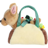 Aurora® Fashionable Fancy Pals™ Taco Puppy Stuffed Animal - Plush with Stylish Purse for Dress Up Fun - Perfect for Kids 3+ Years, Costumes, and Birthdays - Brown 7 Inches