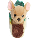 Aurora® Fashionable Fancy Pals™ Taco Puppy Stuffed Animal - Plush with Stylish Purse for Dress Up Fun - Perfect for Kids 3+ Years, Costumes, and Birthdays - Brown 7 Inches