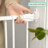Summer by Ingenuity The Stairway 42W Series Safety Pet and Baby Gate, 28''-42'' Wide, 28'' Tall, for Stairway or Hallways - White Metal