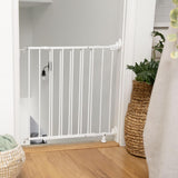 Summer by Ingenuity The Stairway 42W Series Safety Pet and Baby Gate, 28''-42'' Wide, 28'' Tall, for Stairway or Hallways - White Metal