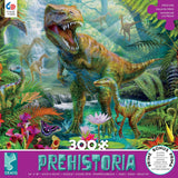 Ceaco Prehistoria, Jurrasic T-Rex Jugsaw Puzzle, 300 Pieces, For Ages 10+ Years