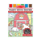 Melissa and Doug Paint With Water - Farm Animals, 20 Perforated Pages, Spillproof Palettes