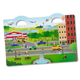 Melissa and Doug Vehicles Puffy Sticker Play Set Travel Toy with Double-Sided Background, 32 Reusable Puffy Stickers