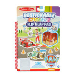 Melissa and Doug PAW Patrol Restickable Stickers Flip-Flap Pad - Classic Missions (130 Reusable Stickers)